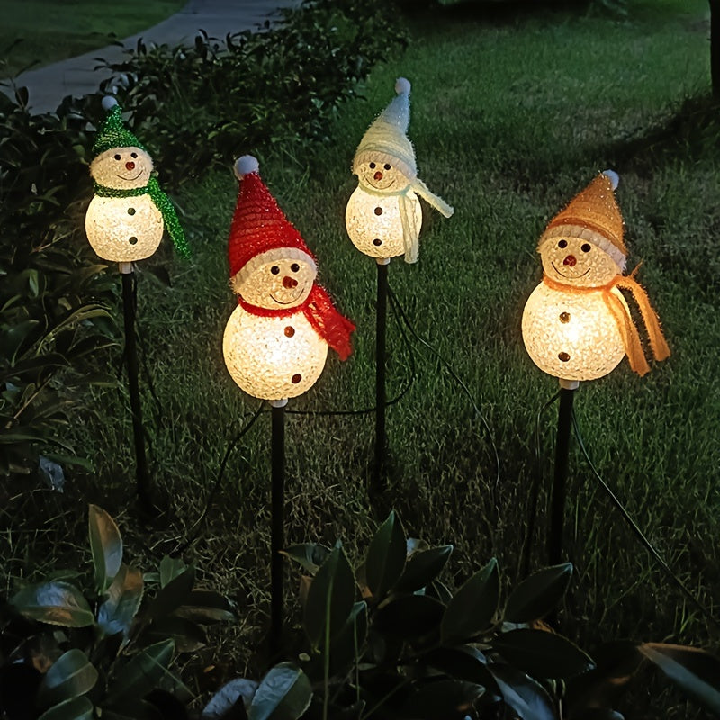 L&B® Solar Snowman Light Set