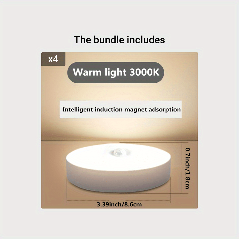 L&B® USB Rechargeable LED Night Light with Motion Sensor