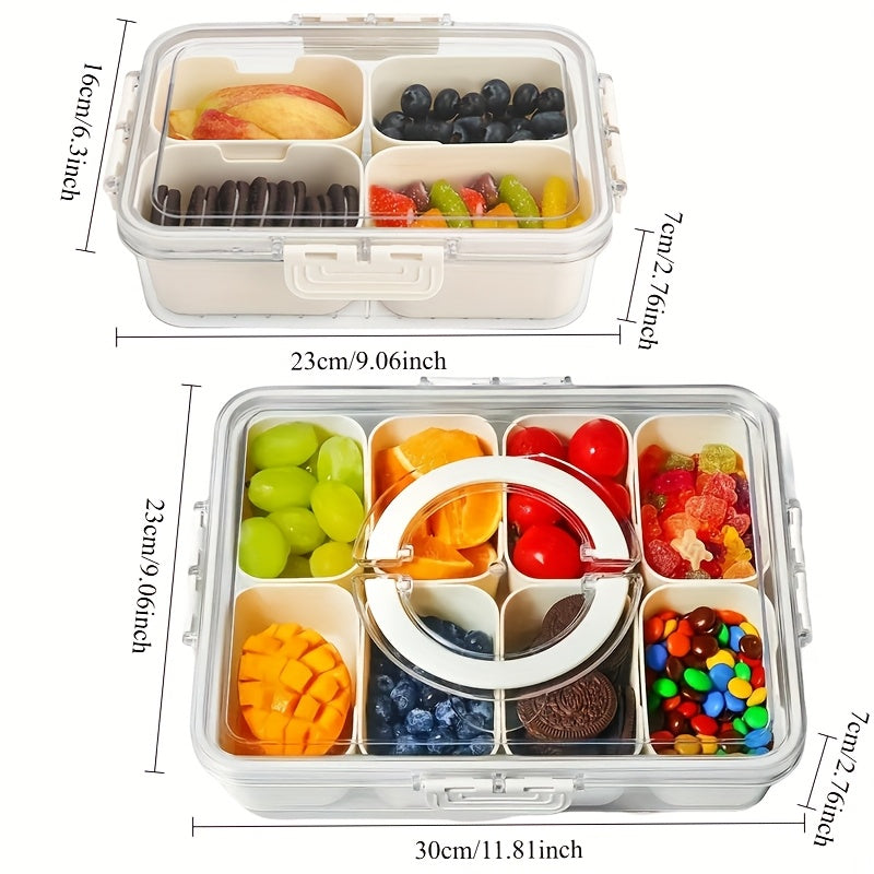 L&B® - 8-Compartment Clear Snack Container