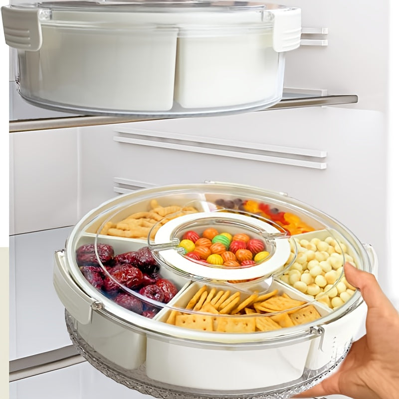 L&B® - Portable Snack Tray with Rotating Compartments