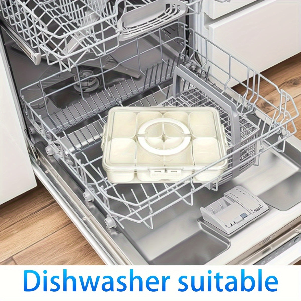 L&B® - 8-Compartment Clear Snack Container