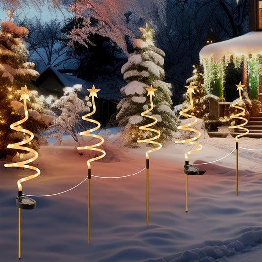 L&B® Solar Christmas Spiral Lights