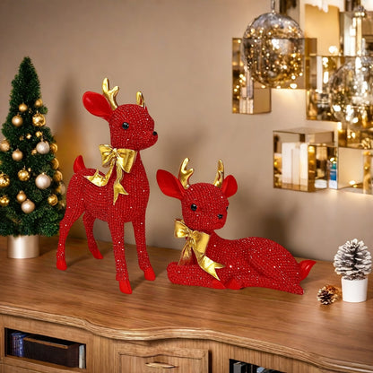 L&B® Crystal Reindeer Duo