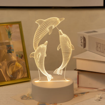L&B® – 3D Dolphin USB Night Light