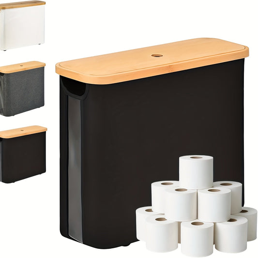 L&B® - Toilet Paper Holder with Lid and Storage