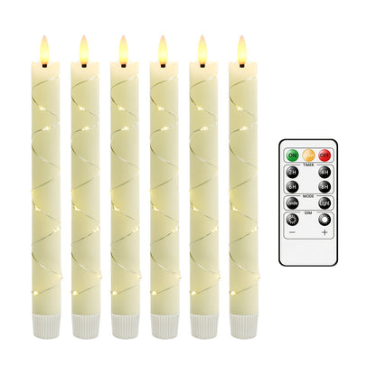 L&B® 6-Piece Flameless Wax-Effect Candle Set