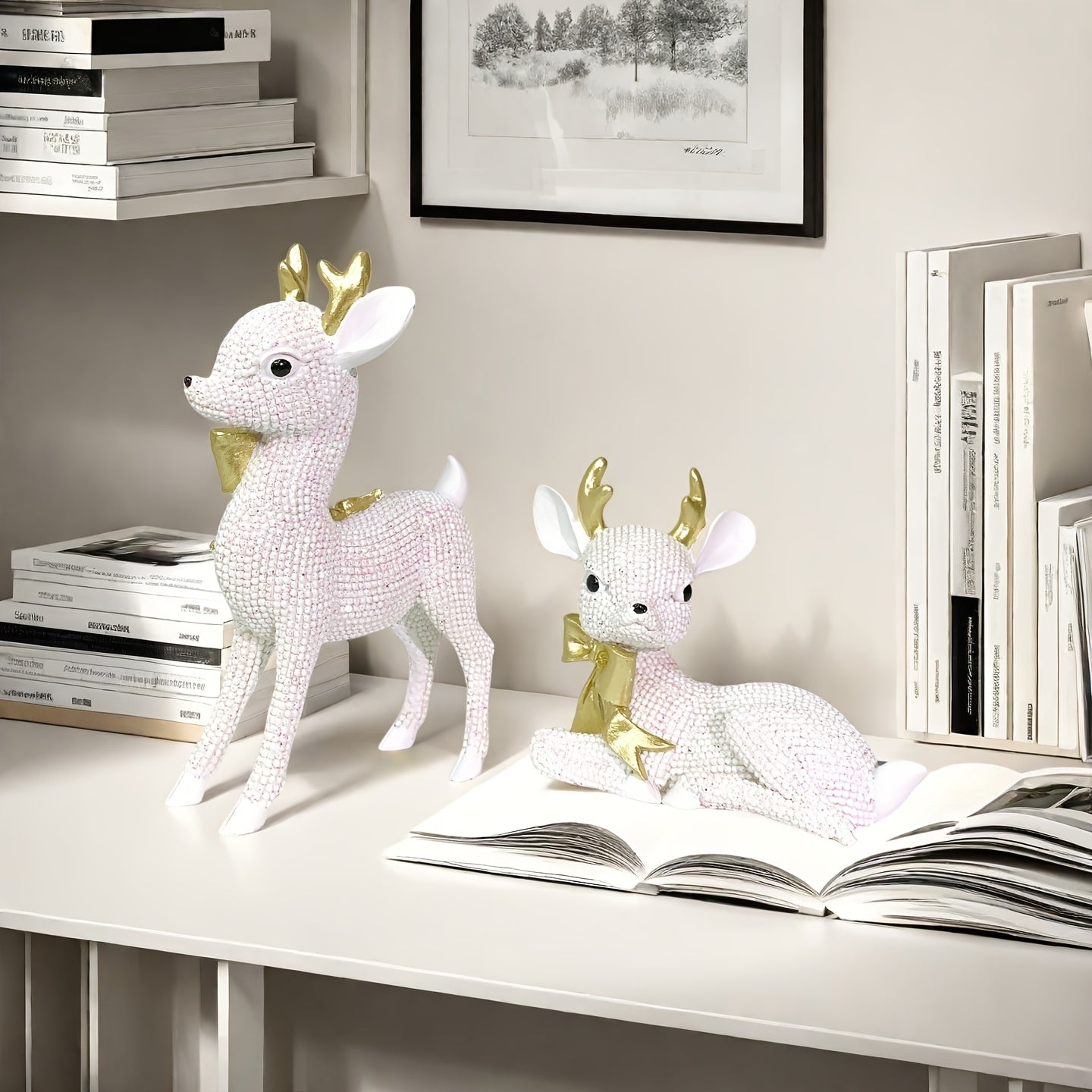 L&B® Crystal Reindeer Duo