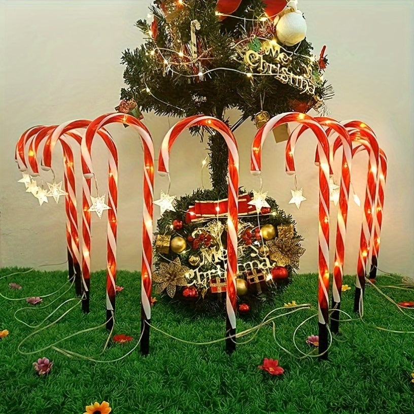 L&B® Solar Candy Cane Lights