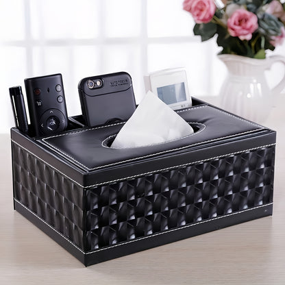 L&B® Faux Leather Tissue & Storage Box