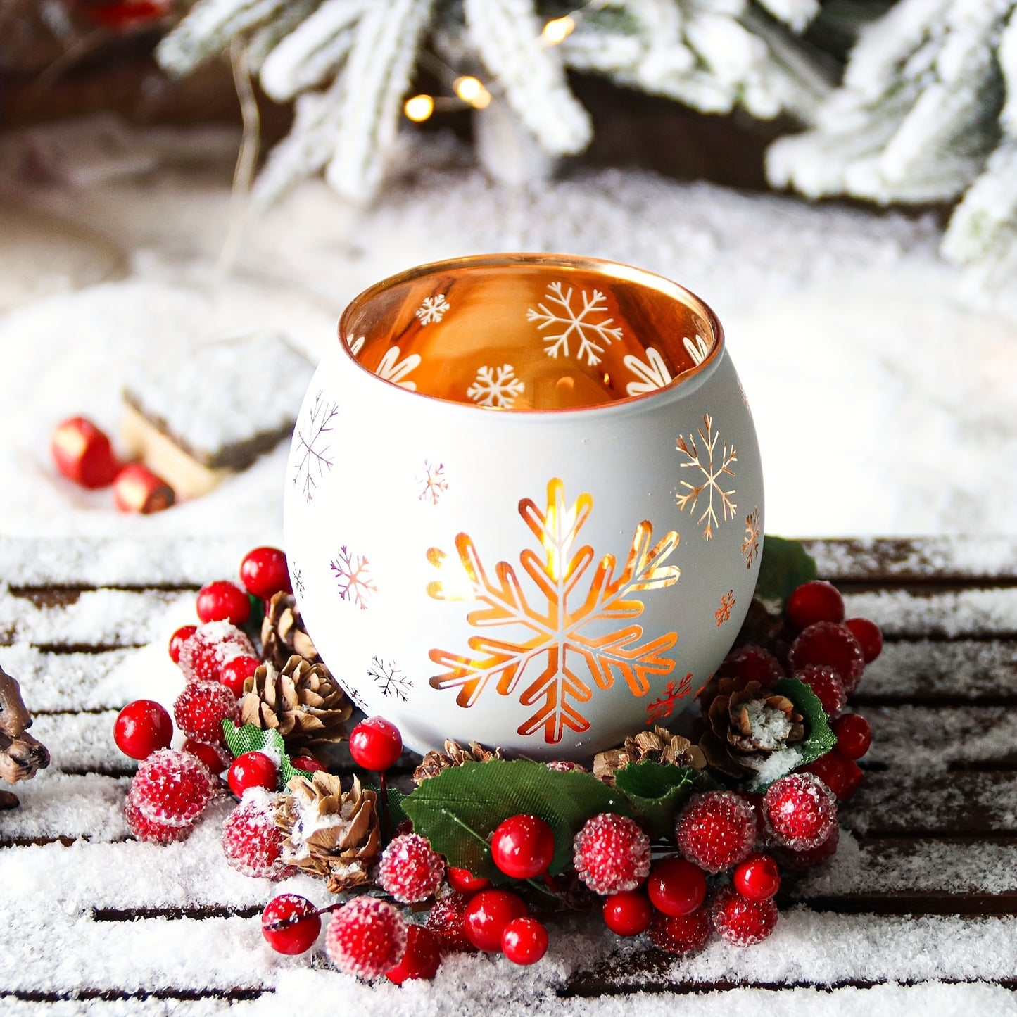 L&amp;B® Schneeflocken-Kerzenhalter