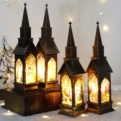 L&B® Gothic Cathedral LED Candle Lanterns - 4 PCS