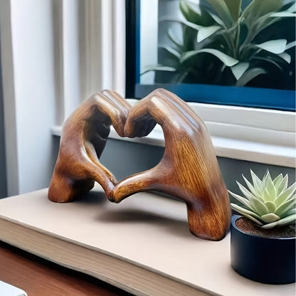 L&B® - Resin Heart Hands Sculpture
