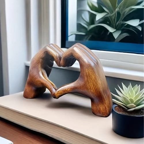L&B® - Resin Heart Hands Sculpture