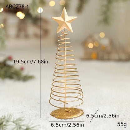 L&B® Golden Mini Christmas Trees (Set of 3)