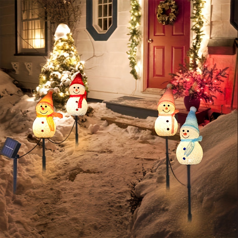 L&B® Solar Snowman Light Set