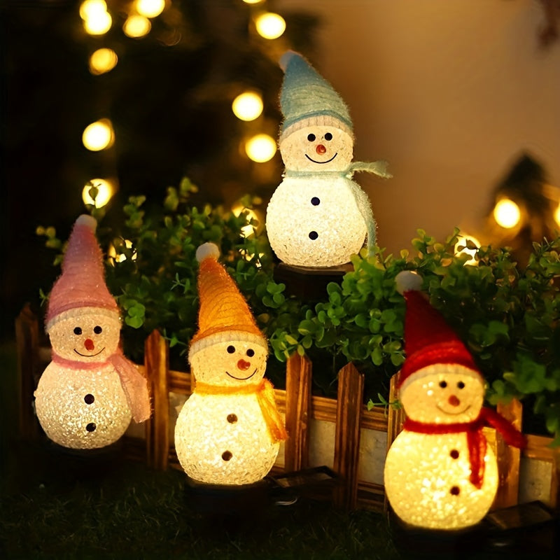 L&B® Solar Snowman Light Set