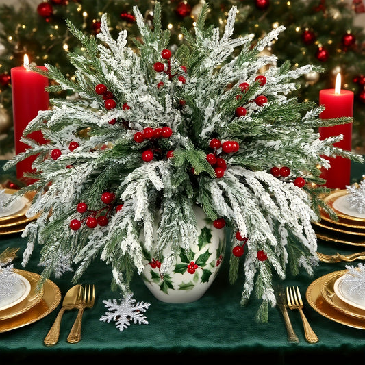 L&B® Snow-Covered Norfolk Pine Branches