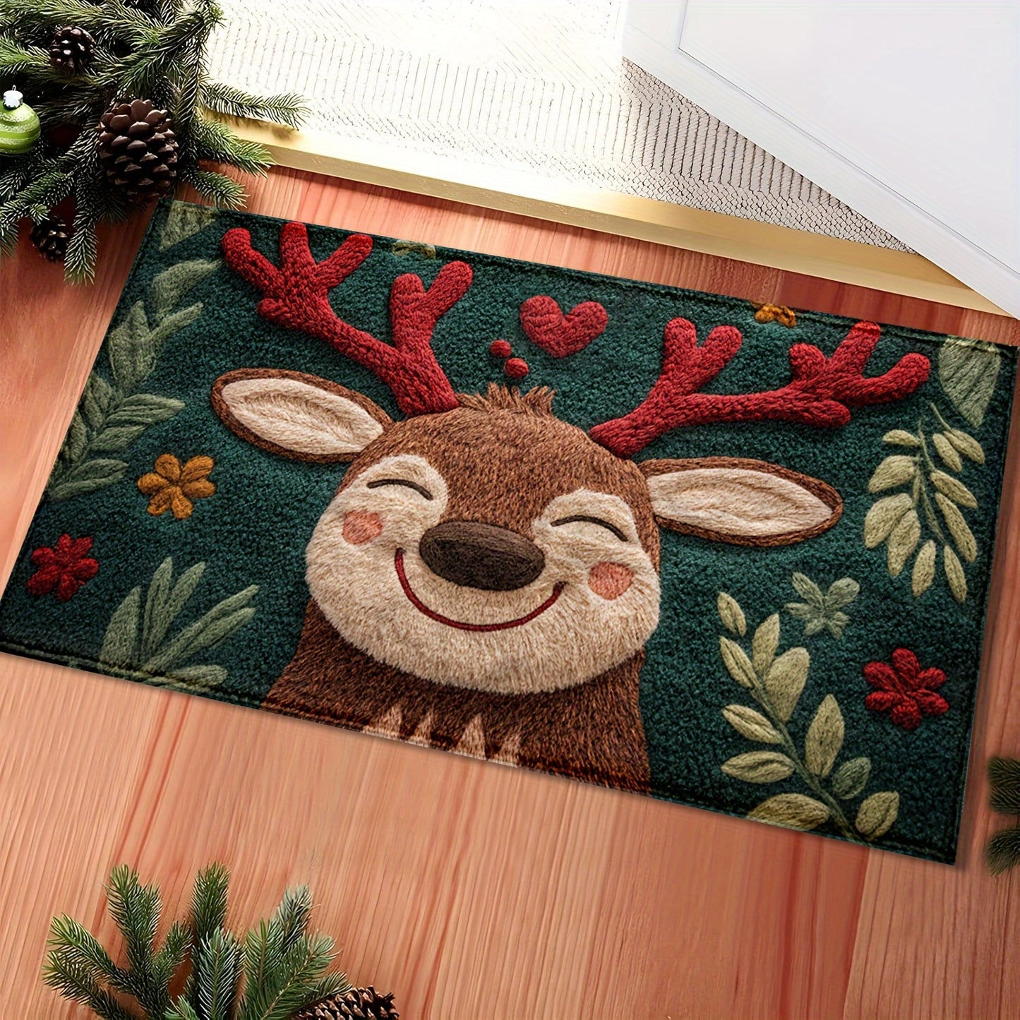 L&B® Cozy Reindeer Holiday Mat
