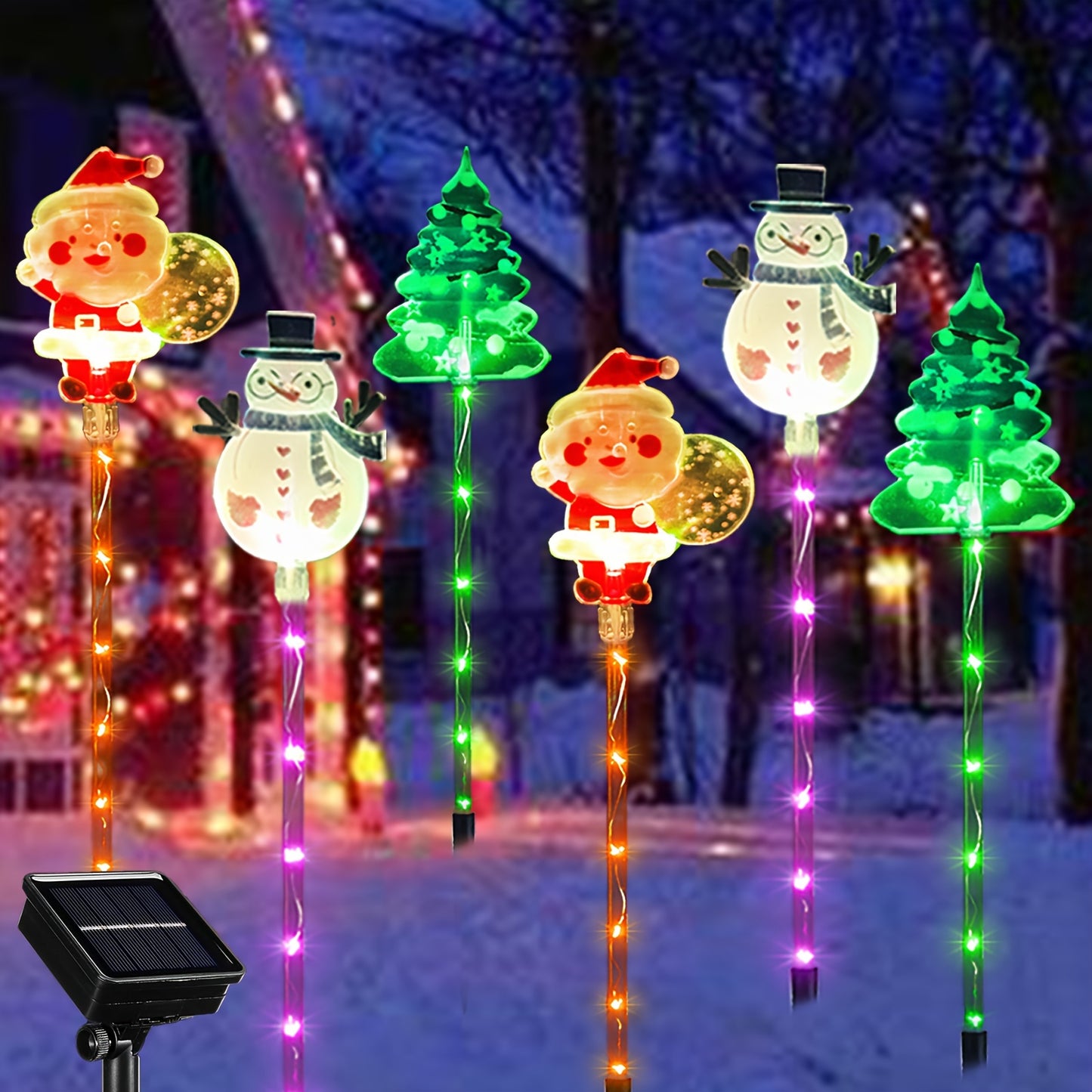 L&B® Solar Christmas Pathway Lights - 6-Piece