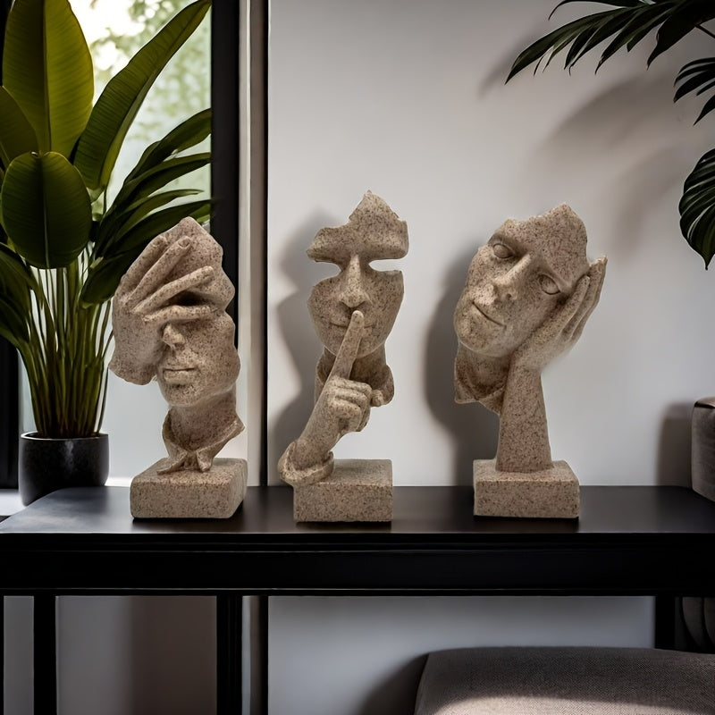 L&B® Abstract Mask Sculpture Set