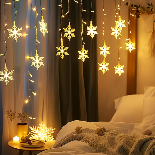 L&B® Snowflake Curtain Lights