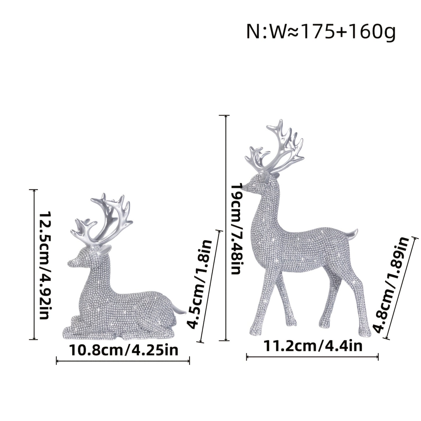 L&B® Golden Reindeer Duo