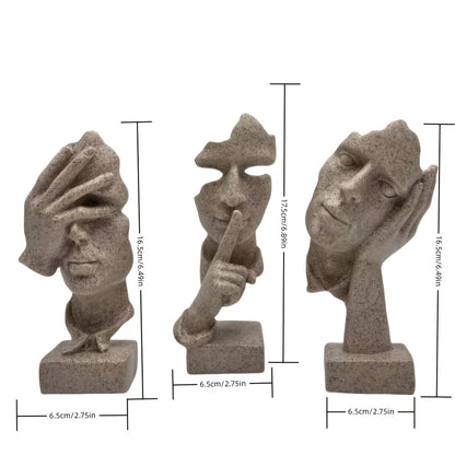 L&B® Abstract Mask Sculpture Set