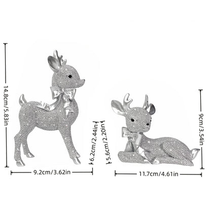 L&B® Crystal Reindeer Duo