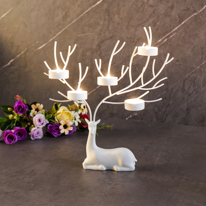 L&B® Golden Reindeer Candle Holder