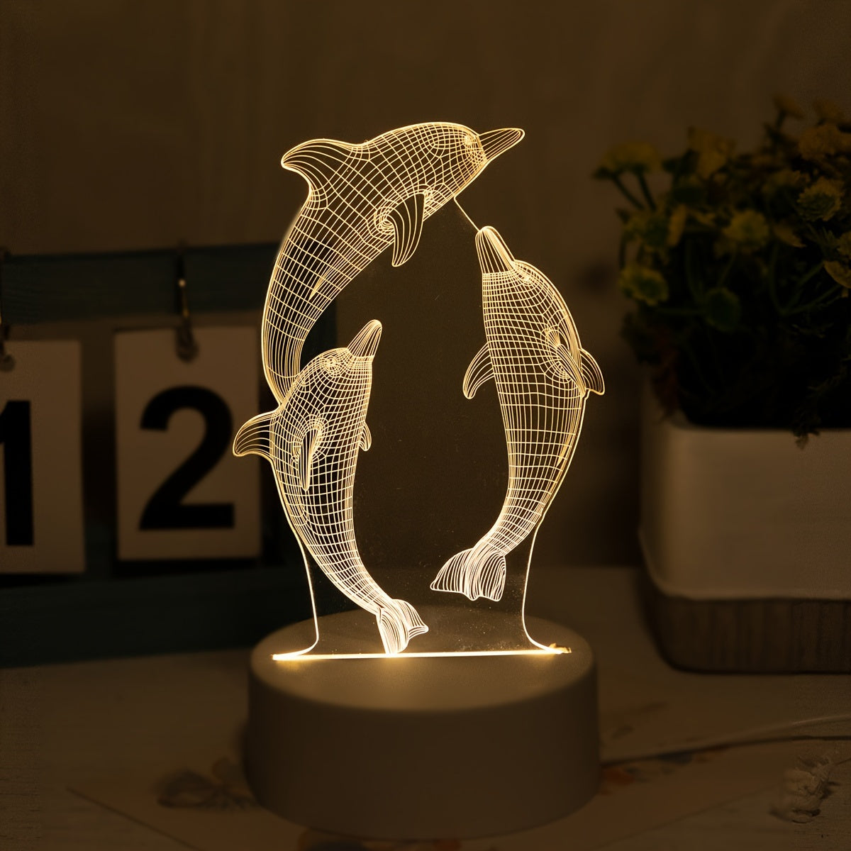L&B® – 3D Dolphin USB Night Light