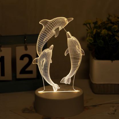 L&B® – 3D Dolphin USB Night Light