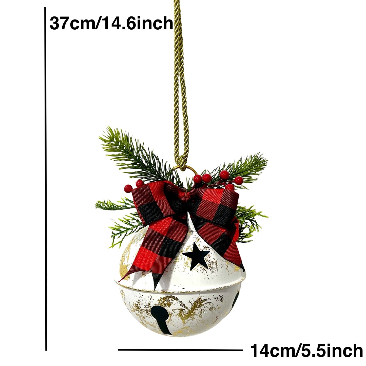 L&B® Christmas Bell with Bow & Door Hanger