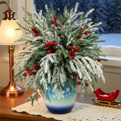 L&B® Snow-Covered Norfolk Pine Branches