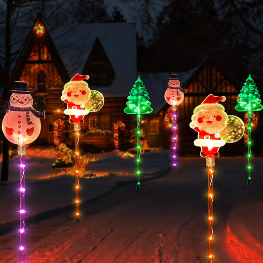 L&B® Solar Christmas Pathway Lights - 6-Piece
