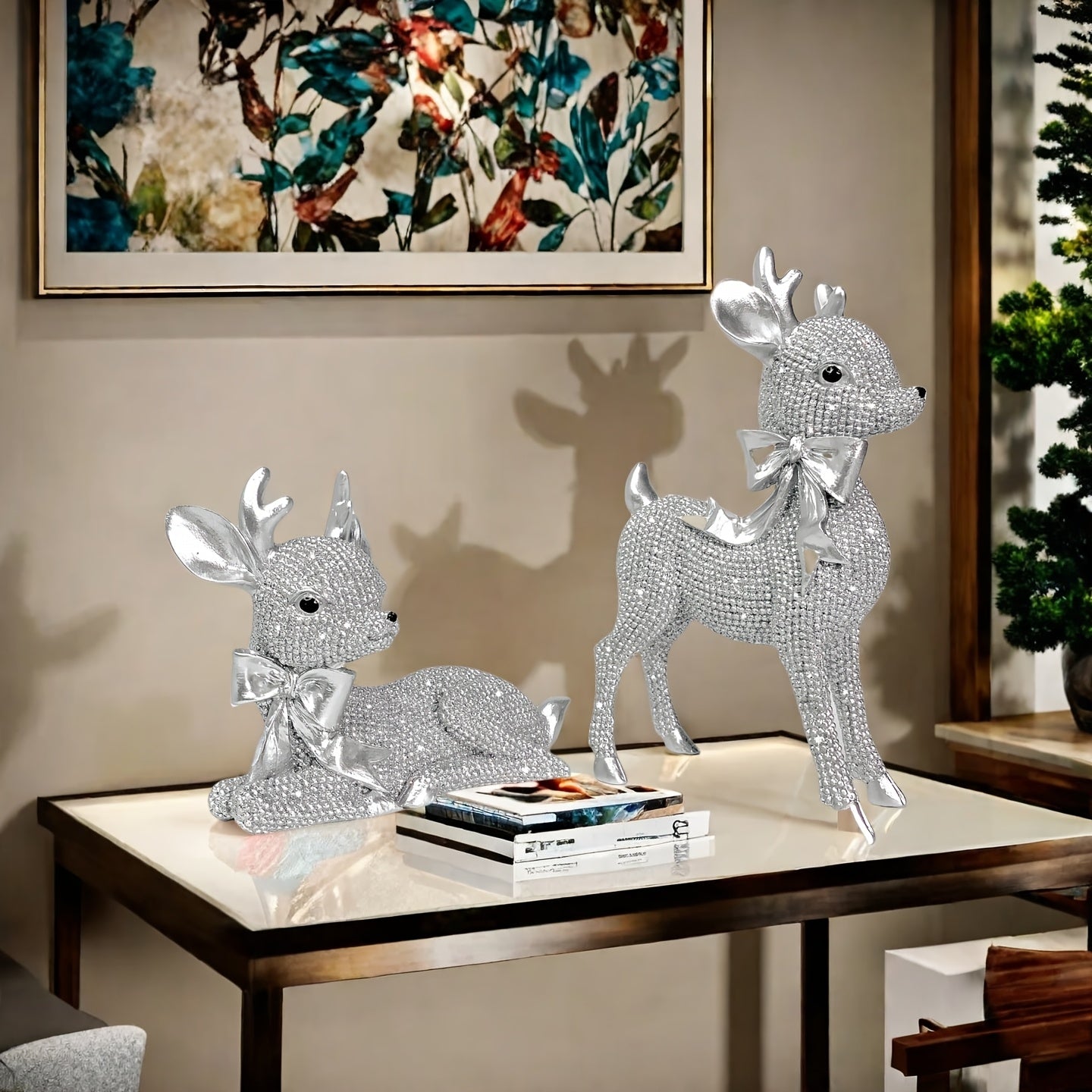 L&B® Crystal Reindeer Duo