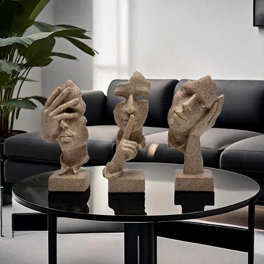 L&B® Abstract Mask Sculpture Set