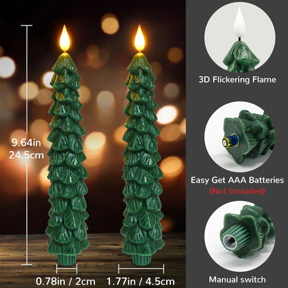 L&B® Luminary LED Paraffin Fir Candle - 3 Piece Set