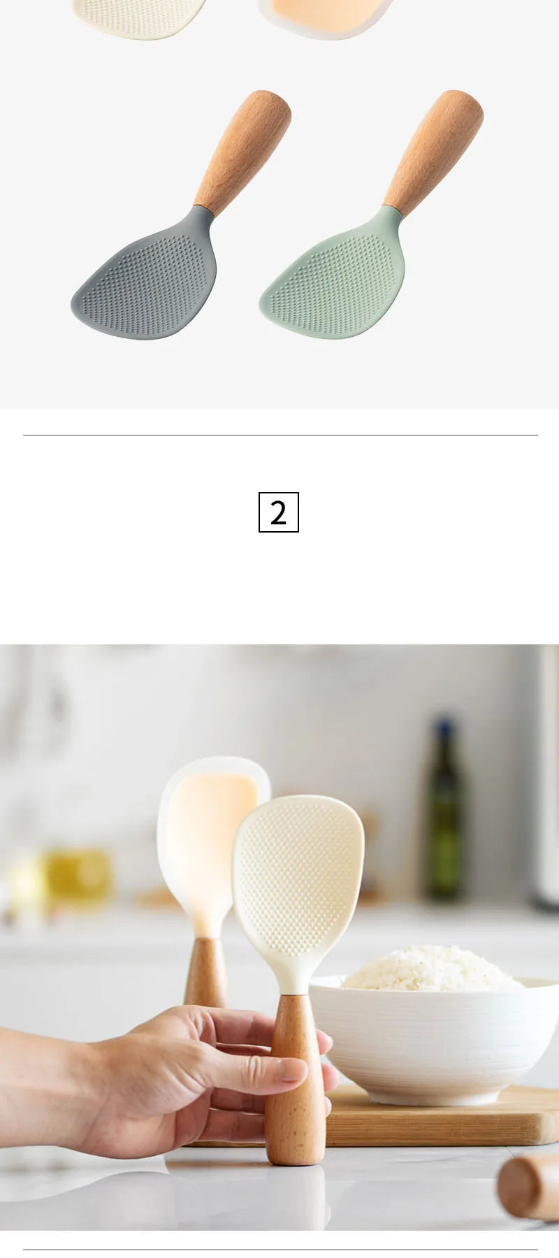 L&B® - Silicone Non-Stick Cooking Spoon