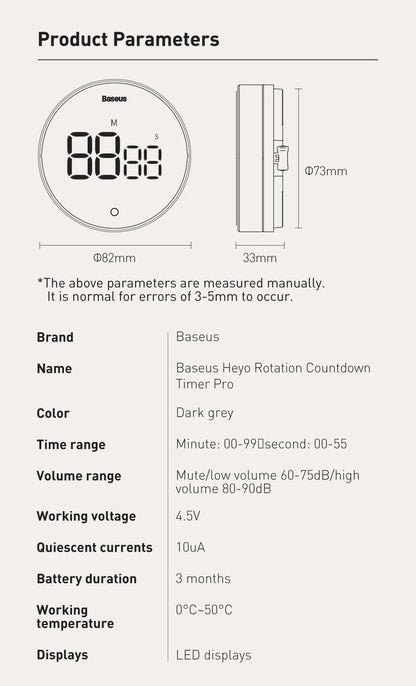 L&B®  - Magnetischer digitaler Küchentimer