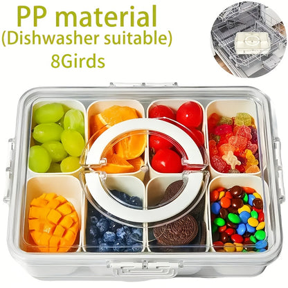 L&B® - 8-Compartment Clear Snack Container