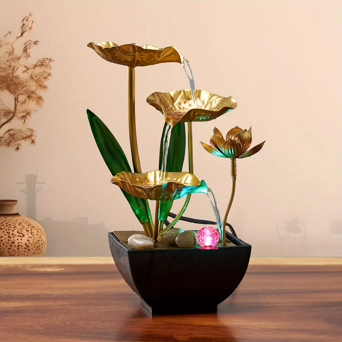 L&B® - ZenFlow LED Fountain Humidifier
