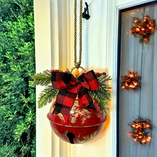L&B® Christmas Bell with Bow & Door Hanger