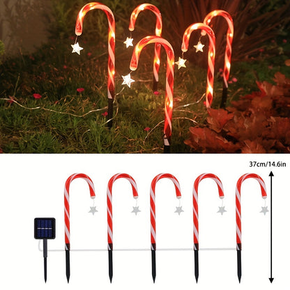L&B® Solar Candy Cane Lights