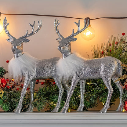 L&B® Kerst Rendier Ornamentenset (2 stuks, 30 cm)