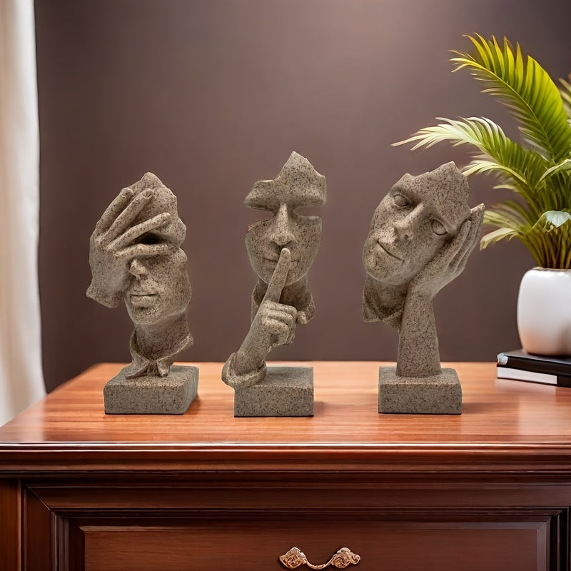 L&B® Abstract Mask Sculpture Set