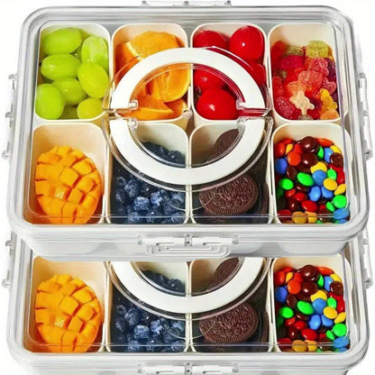 L&B® - 8-Compartment Clear Snack Container