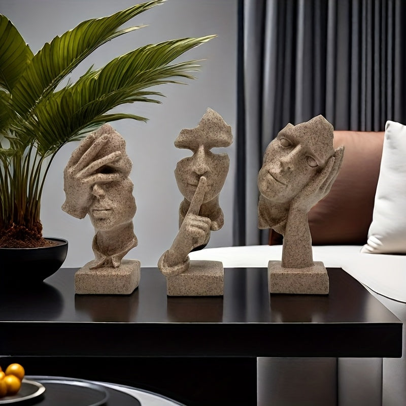 L&B® Abstract Mask Sculpture Set