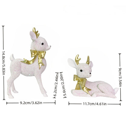 L&B® Crystal Reindeer Duo