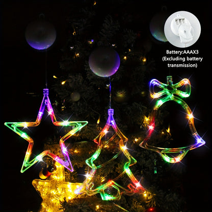 L&B® Radiant Christmas Window Light Set — Bell, Tree & Star (3pcs)