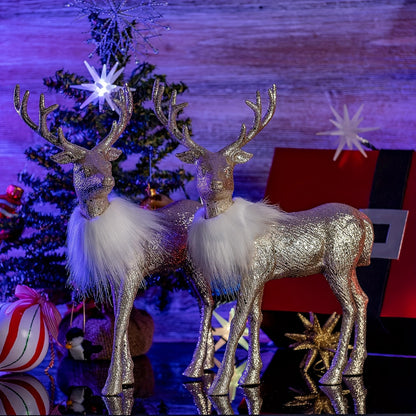 L&B® Kerst Rendier Ornamentenset (2 stuks, 30 cm)